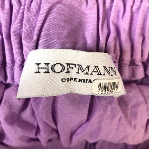Hofmann Copenhagen Elina Skirt Organic Cotton A-Line Midi Purple Size Small - Picture 15 of 16